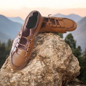 CLZVK LEATHER LOAFERS brown Black WORN 2X. Size 45 Equ 10.5 Us See Photo 12